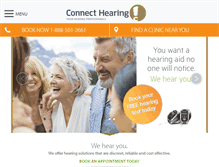 Tablet Screenshot of connecthearing.ca
